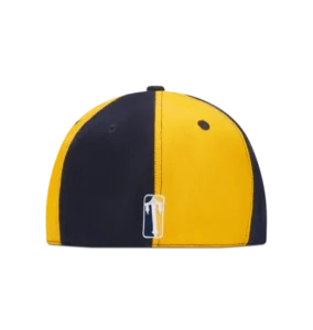 Cappello Trapstar Irongate ad arco aderente – Blu scuro/Giallo