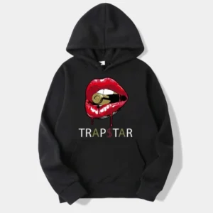 Felpa Trapstar Red Lips Nera