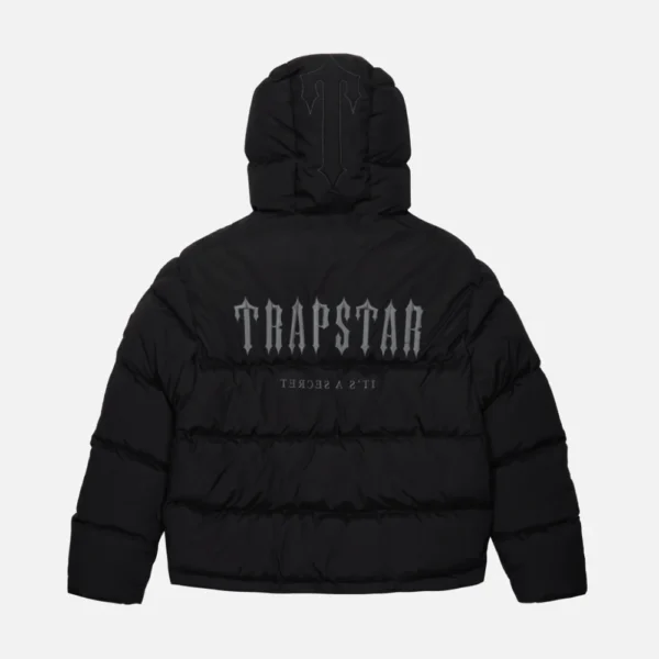 Giacca imbottita con cappuccio nera Decoded di Trapstar