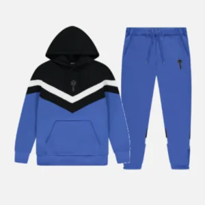 Tuta con cappuccio blu a righe Trapstar V